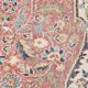 7x10 Vintage Salmon Pink & Navy Blue Vintage Persian Area Rug, 207x315 Cm