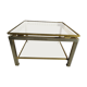 Table bout de canapé acier bicolore Guy Lefèvre Maison Jansen an 70