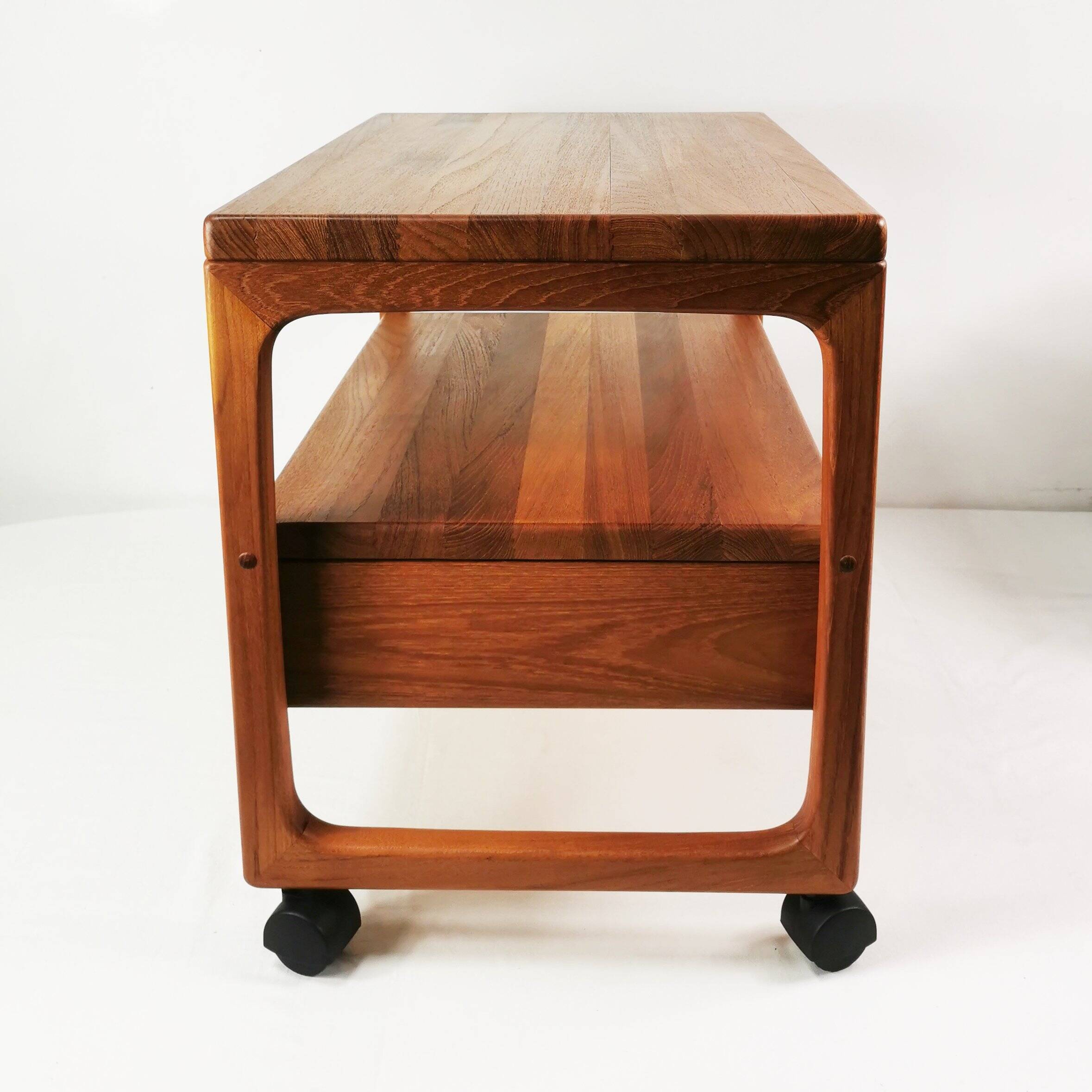 Side table, teak bar, Mid Century, BR Mobler, designed by Peter Brink, Denm