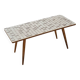 Table d'appoint en formica Opal avec pieds en bois, table à plantes