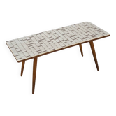 Table d'appoint en formica Opal avec pieds en bois, table à plantes