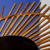 Oval rattan mirror
