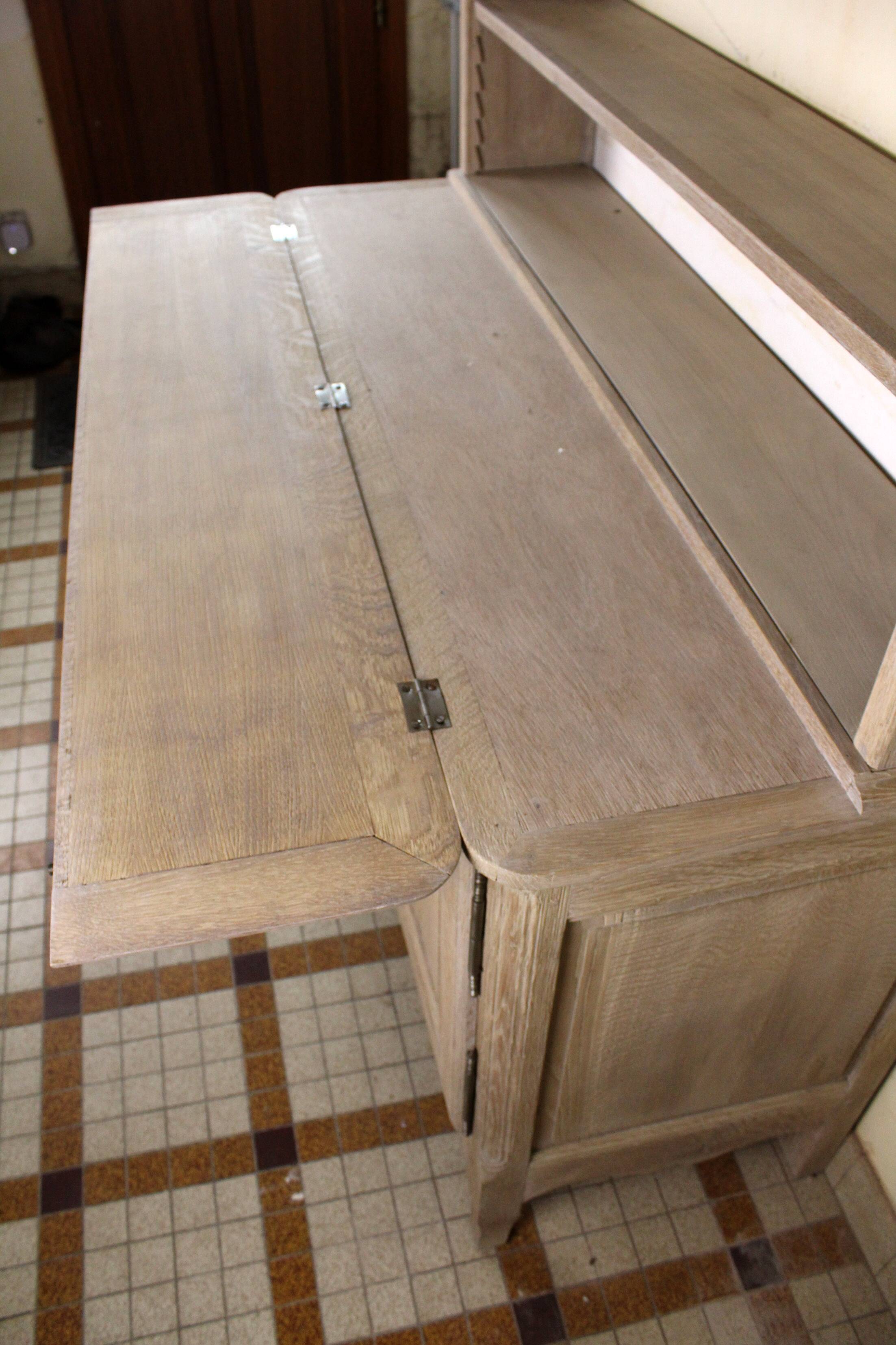 Solid oak patinated sideboard/desk