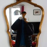 Vintage rocaille or shell gold mirror