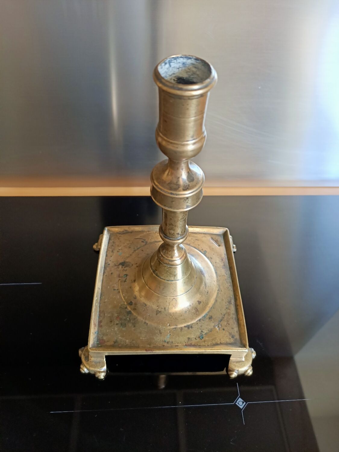 Spanish candle holder eighteenth bronze