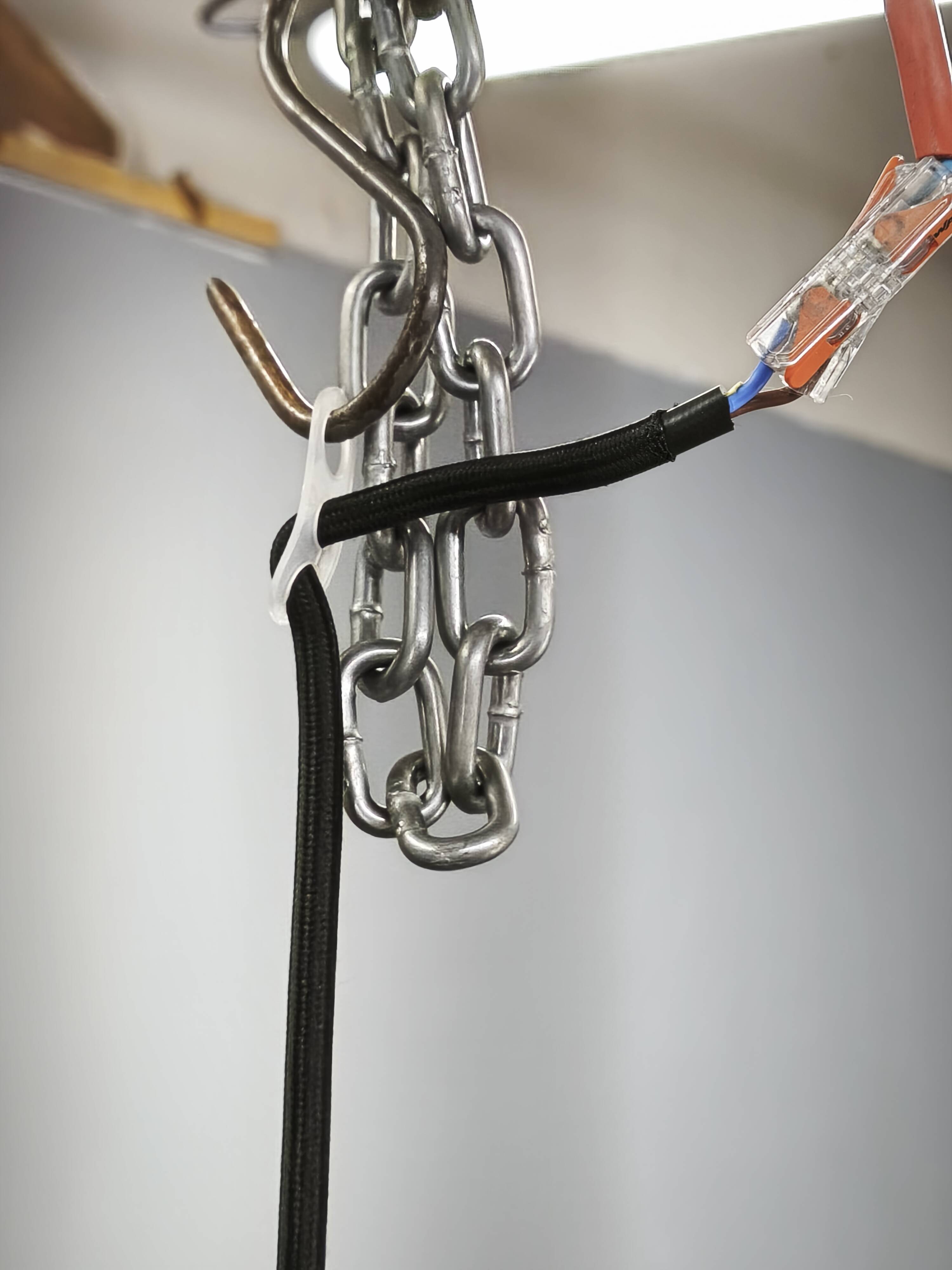 Mid-Century Czech Chrome Geometric Pendant Light, 1960s