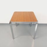 Pierre Paulin vintage square dining table in rosewood and metal