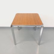 Pierre Paulin vintage square dining table in rosewood and metal