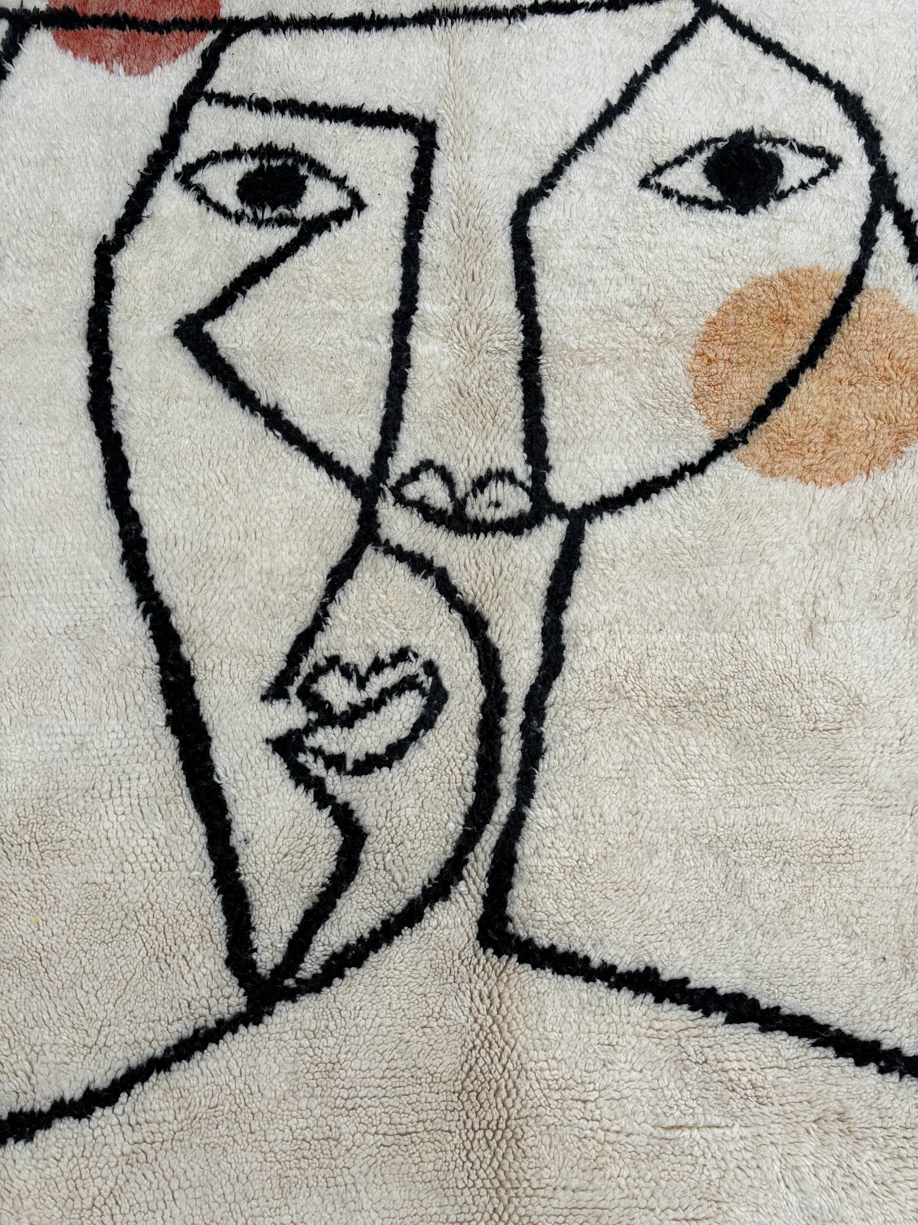 Large Beni ourain Berber carpet