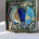 Ceramic plaque "the 3 birds" by Lisa Larson - Harlekin series