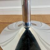 Mid-Century Stools, Chrome & Brown Leather Seat, 1970s, Set of 6