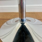 Tabourets des années 50, siège en cuir marron et chrome, années 1970, ensemble de 6