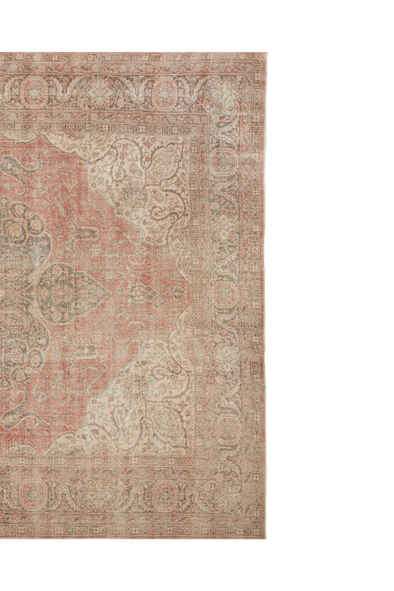 Vintage Oversize Anatolian Rug - Palace Size Tan Carpet 9'8" X 12'6"