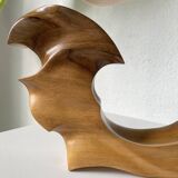 Vase sculpture en bois
