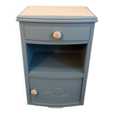 Vintage blue children's bedside table