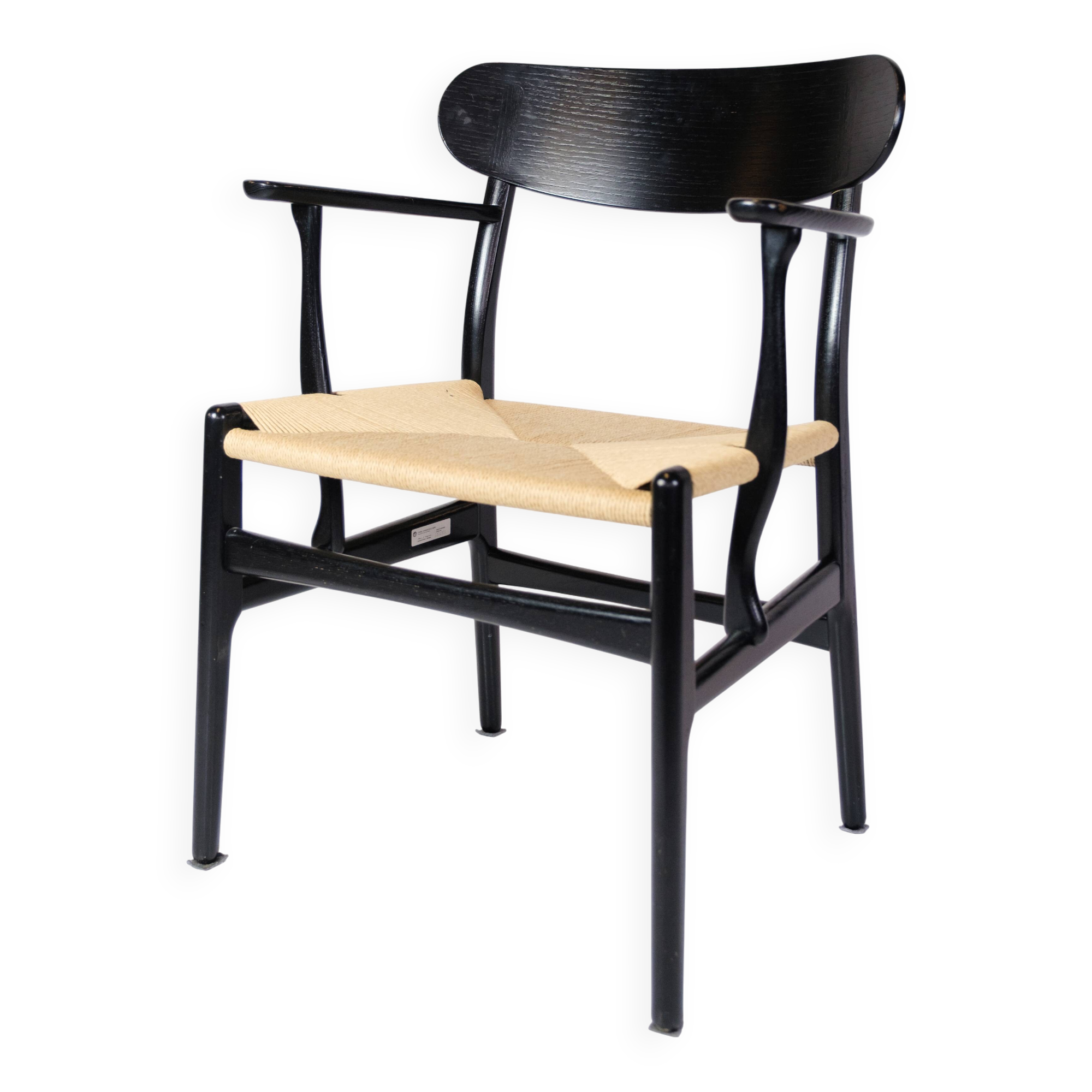 Armchair Model CH26 In Black Oak By Hans J. Wegner For Carl Hansen & Son