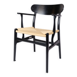 Armchair Model CH26 In Black Oak By Hans J. Wegner For Carl Hansen & Son