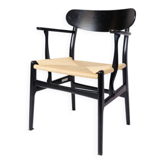 Fauteuil modèle CH26 en chêne noir par Hans J. Wegner pour Carl Hansen & Son