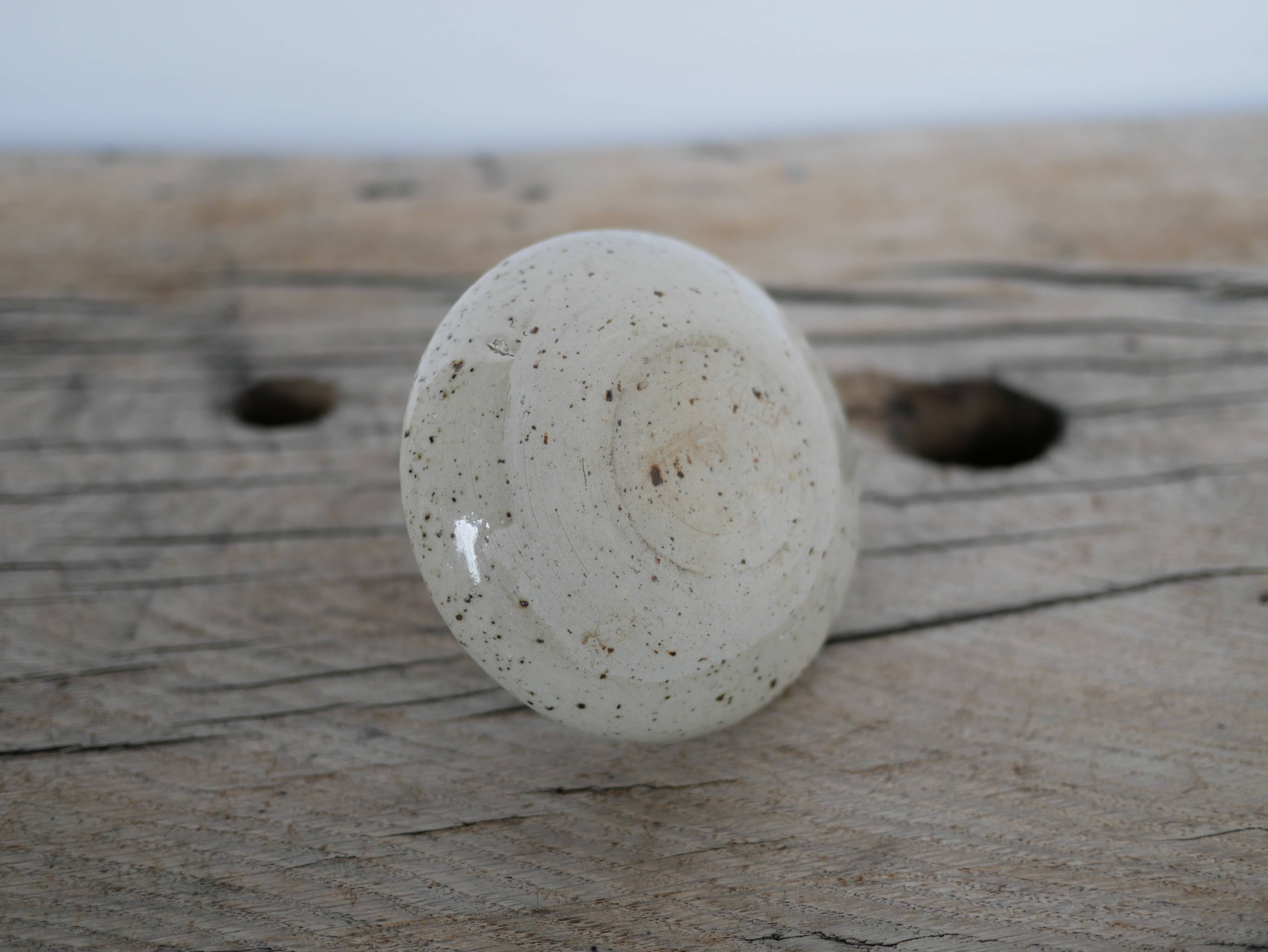 Vintage sandstone soliflore vase signed Cazes