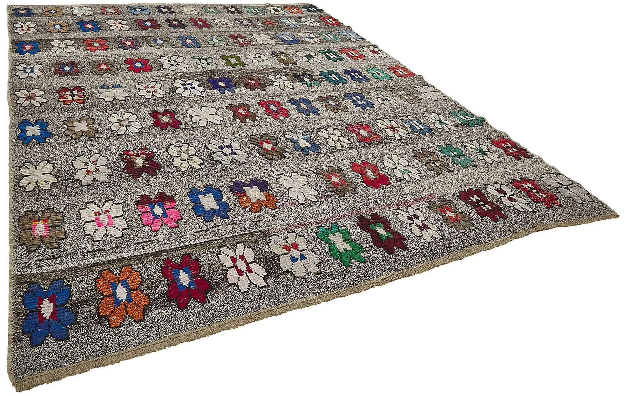 Handwoven Turkish Recycled Boho Rug 272 cm x 340 cm