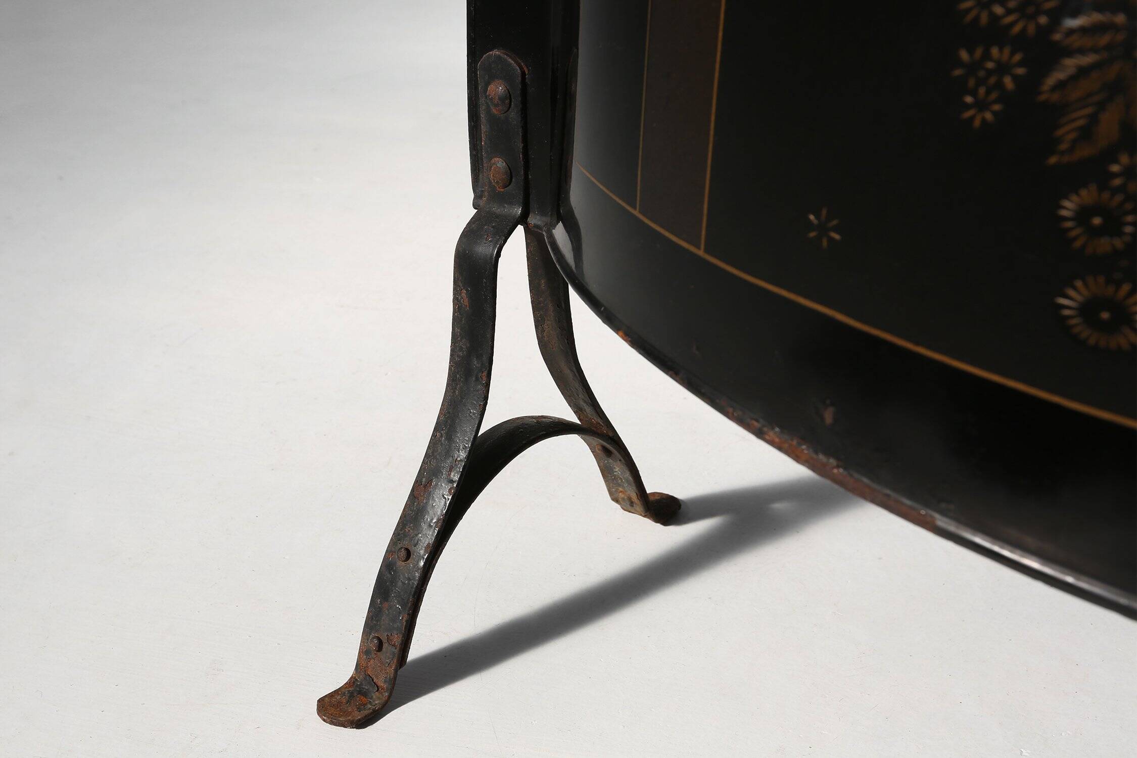 19th Century black Art Nouveau Fire Screen, Belgium