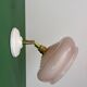 Vintage pink glass lampshade wall lamp