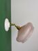 Vintage pink glass lampshade wall lamp