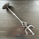 Brutalist wrought iron candle holder