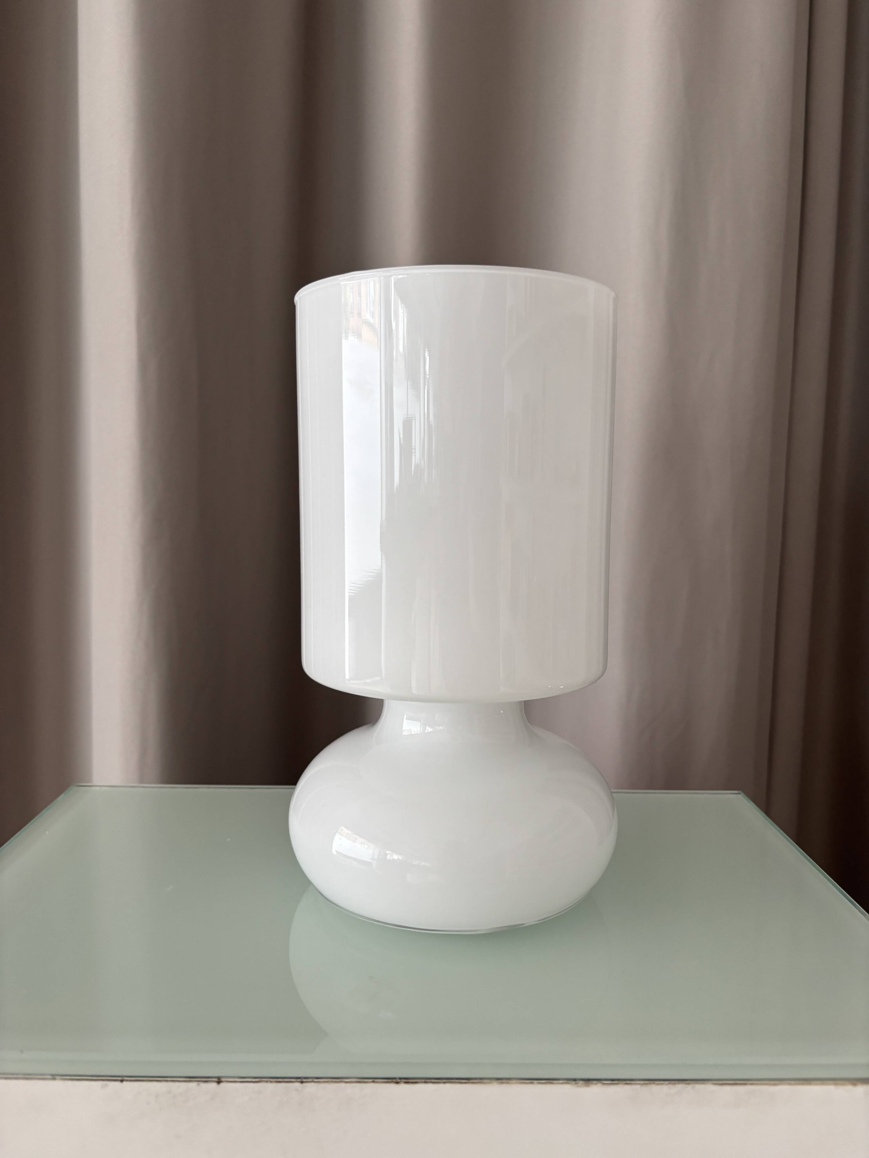 Vintage IKEA FADO Style Handmade Opaline Glass Table Lamp