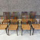 Danish cord dining chairs, set of 8 - 1960s