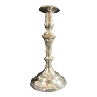 Bougeoir flambeau en bronze argenté de style Régence