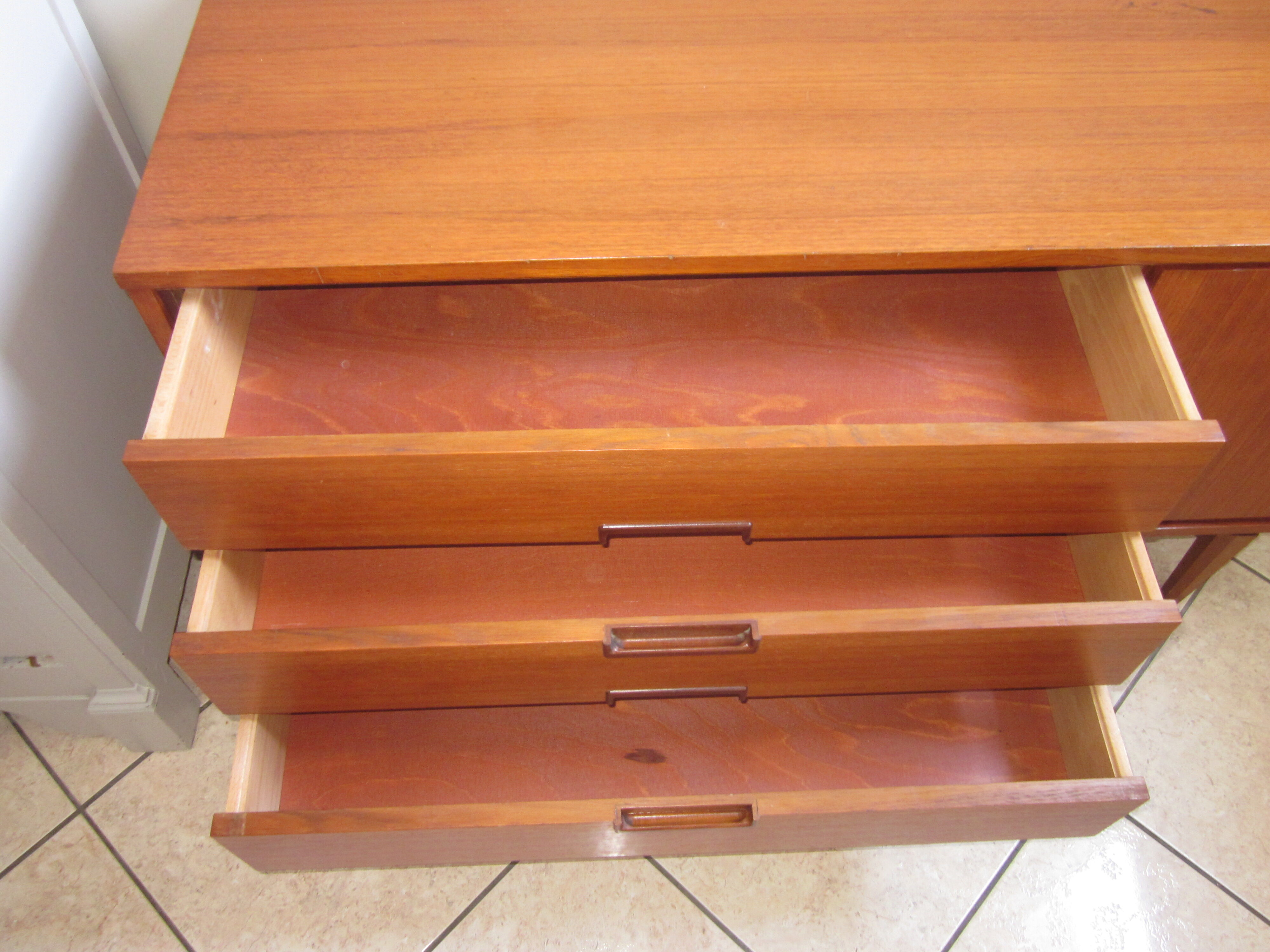 Scandinavian buffet of the 60s teak veneer
