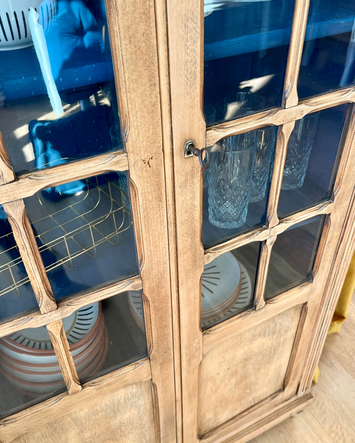 Renovated vintage display cabinet