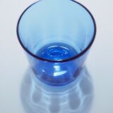 Set pichet et tasse en verre bleu scandinave