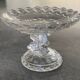 Vide-poche footed bowl in molded glass from portieux vallerysthal