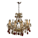 Murano Glass Fruit Crystal Beaded Chandelier, Italy, 1960s