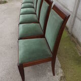 6 chairs  Gaston fish art deco 1930/1940