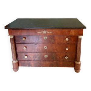 Commode empire à colonnes