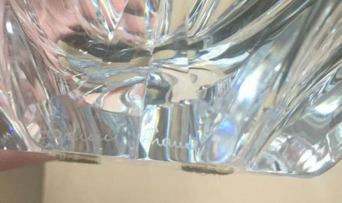 Daum France crystal emptying cup