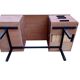 Modernist desk with double drawers in formica and metal, 1960.
