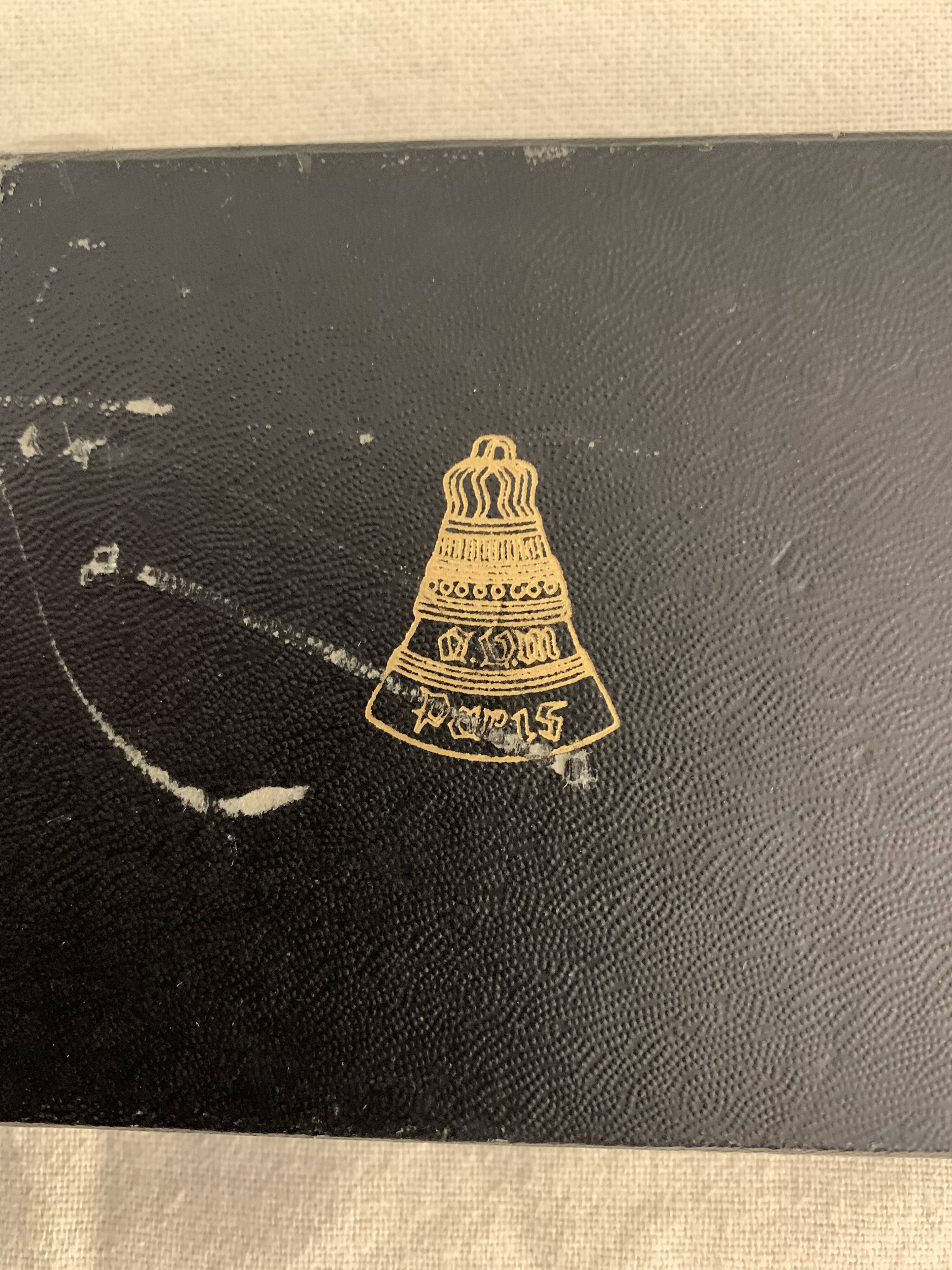 6 square silver metal knives with AVM Paris punch