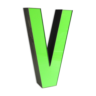 Letter V neon