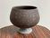 Vintage ceramic "birch bark" planter / flower pot, Chamotte
