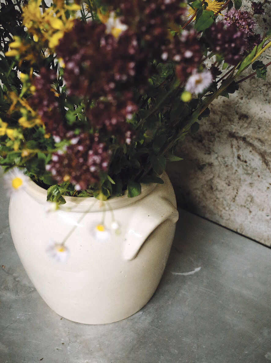 Large ear sandstone pot