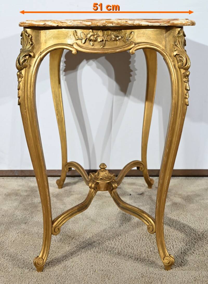 Small Middle Table in Golden Wood, Louis XV style – Late 19th century