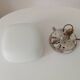 Vintage Italian ceiling light in opaline from the 1960s.