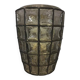 Glashütte Limburg wall light, textured glass in a metal grid, 1970s