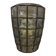 Glashütte Limburg wall light, textured glass in a metal grid, 1970s