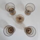 Set of 5 vintage liquor foot glasses