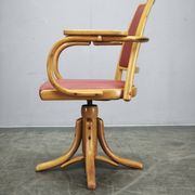 Ligna Adjustable Swivel Office Chair, Czechoslovakia, 1950s